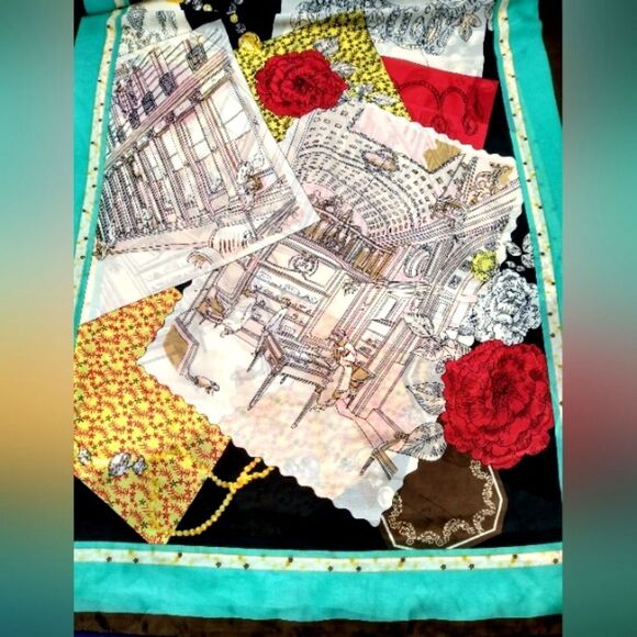Silk Scarf Paris New York Large - Picture 5 of 13